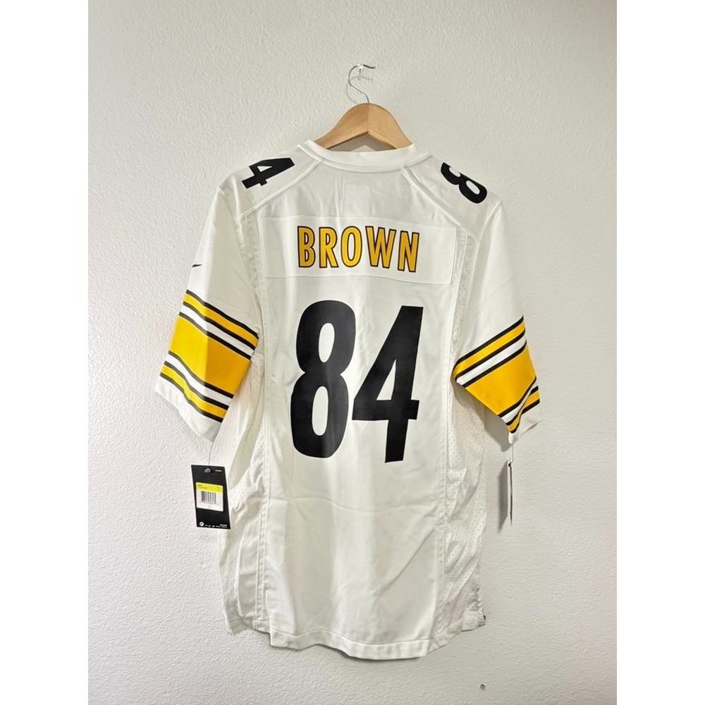 NWT Antonio Brown #84 Pittsburgh Steelers Nike On Field Jersey Men's S White